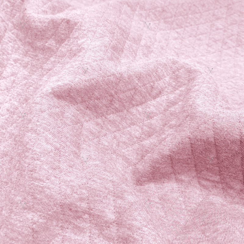 Quilted Jersey Small Diamond Pattern Pink